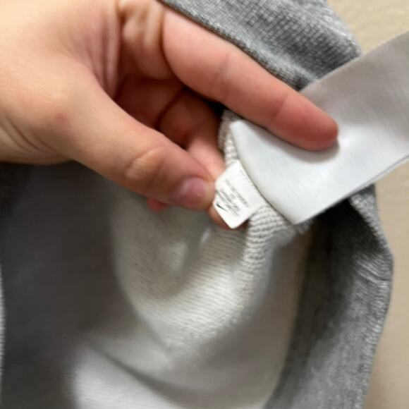 Nike Sweatshirt Hoodie Jacket Gray Fleece Cotton Pullover Sportswear Sz XS - Picture 8 of 8